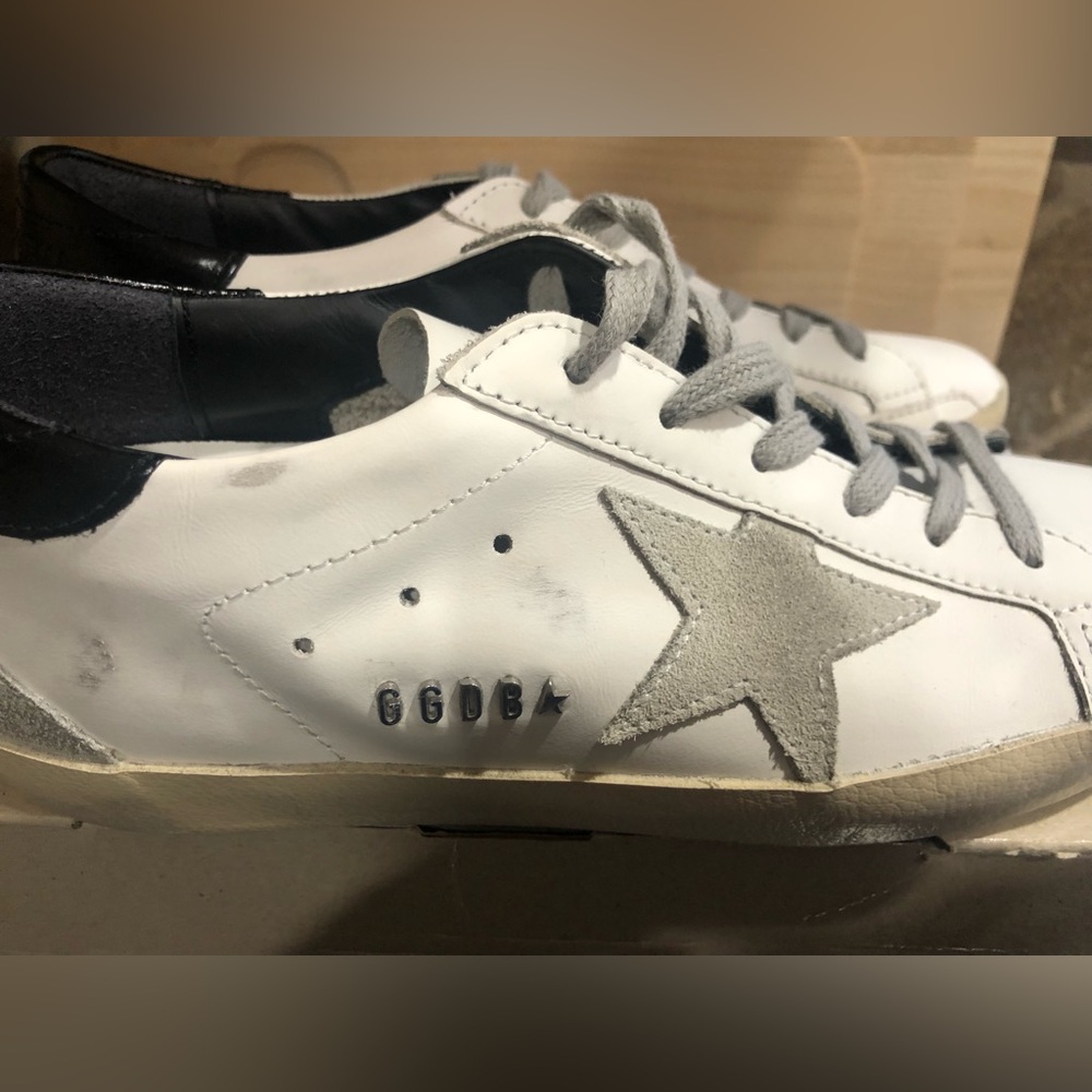 Golden Goose Super-Star Classic White/Ice/Black Sneakers Sz 37 NIB - Picture 6 of 7